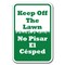 Signmission 18 in Height, 0.12 in Width, Aluminum, 12" x 18", A-1218 Keep Off Grass - NoPia A-1218 Keep Off Grass - NoPia - alternate 1